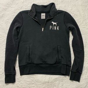 Pink XS 1/4 zip black jacket